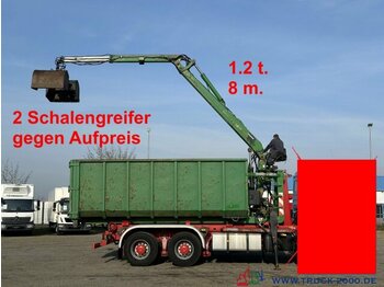  Abrollcontainer 23 m³ + Kran Hiab F 95S 1.2t 8m - contentor ampliroll