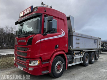 Camião basculante 2019 Scania R580 8x4 tridem med navreduskjon: foto 1