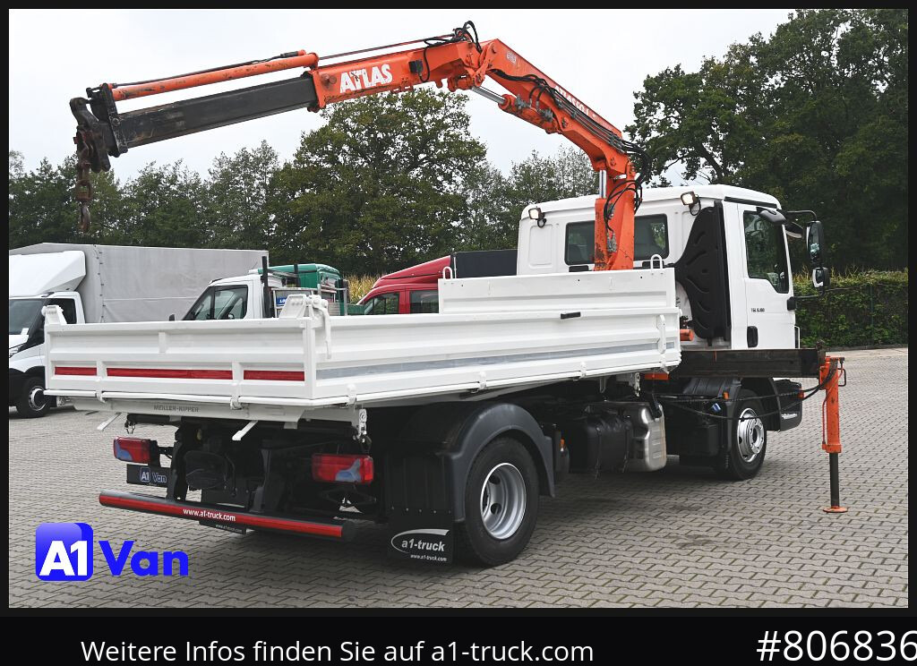Camião basculante MAN TGL 8.180 Kipper Kran, Meiller, Atlas, AHK