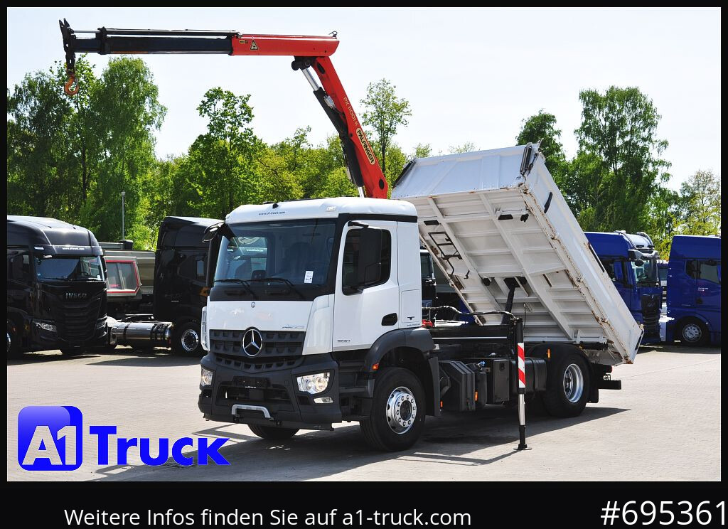 Camião basculante MERCEDES-BENZ Arocs 1830, Kipper + Kran,Palfinger, Funk,