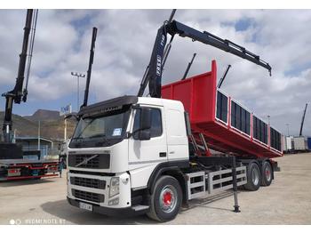 Camião basculante VOLVO FM 460 6X2 GRUA FASSI BASCULANTE