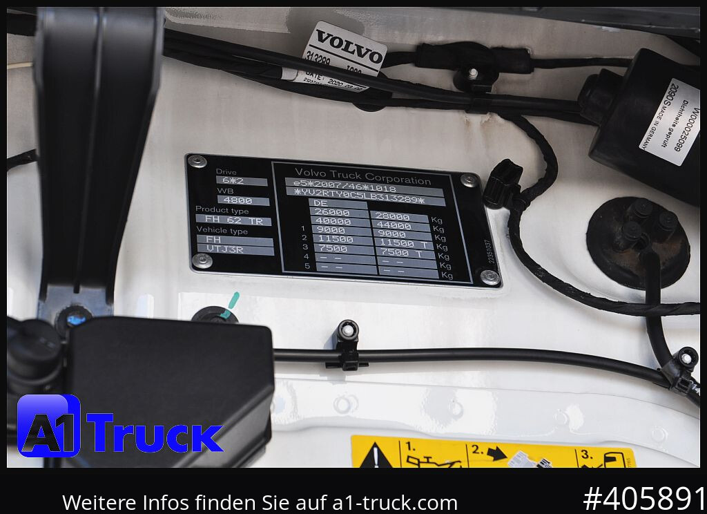 Camião chassi VOLVO FH 460 XL, Chassi Standklima,