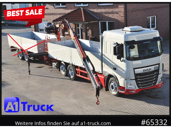 Camião de caixa aberta/ Plataforma DAF XF 440, Baustoff, Terex 145.2