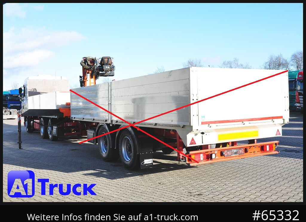 Camião de caixa aberta/ Plataforma DAF XF 440, Baustoff, Terex 145.2