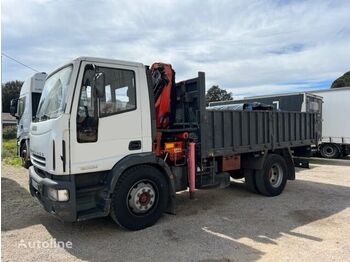 IVECO EUROCARGO 150E24AK+GRUA - camião de caixa aberta/ plataforma