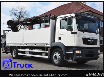 Camião de caixa aberta/ Plataforma MAN TGM 18.340 4X2 BL Hiab 133K