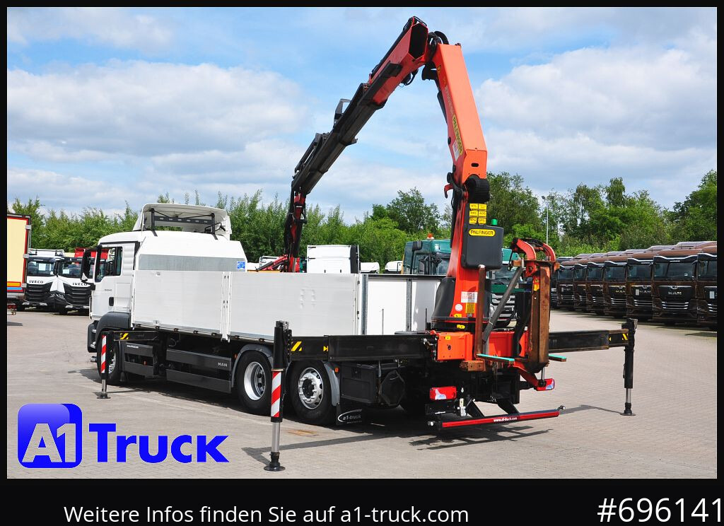 Camião de caixa aberta/ Plataforma MAN TGS 26.440, PK27002 Jib 21m, Funk, Lift-Lenkachse,