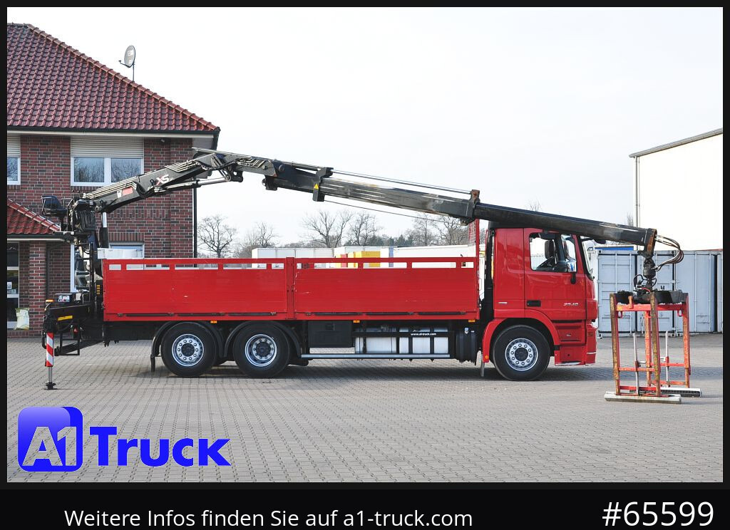 Camião de caixa aberta/ Plataforma MERCEDES-BENZ Actros 2546 MP 3, HIAB Kran, Lift-Lenkachse,