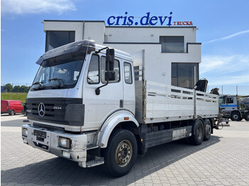 Camião de caixa aberta/ plataforma Mercedes-Benz 2534 L 6x2 Hiab 102-2 | Liftachse