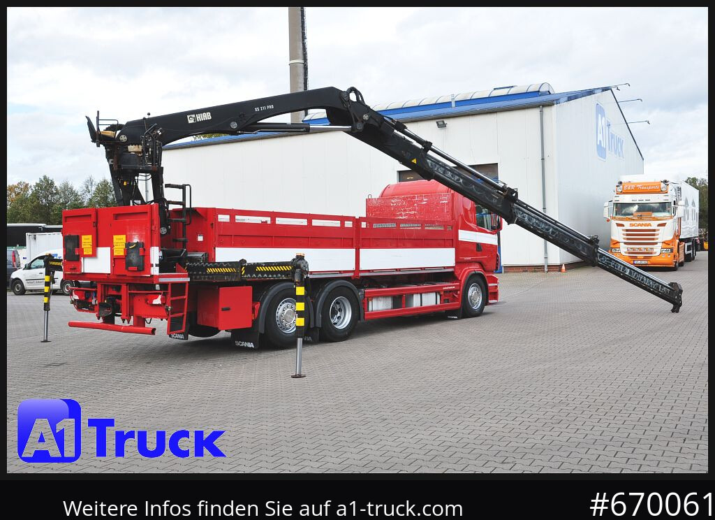 Camião de caixa aberta/ Plataforma SCANIA R400, HIAB XS 211-3 Lift-Lenkachse