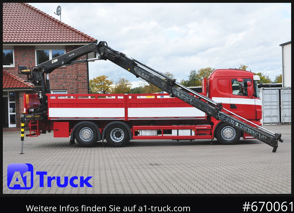 Camião de caixa aberta/ Plataforma SCANIA R400, HIAB XS 211-3 Lift-Lenkachse