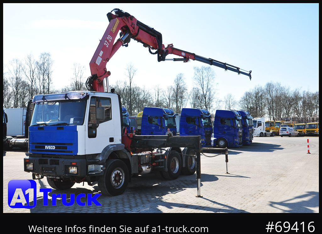 Camião grua IVECO 420 6x4, HMF3722 Jib Funk Seilwinde,