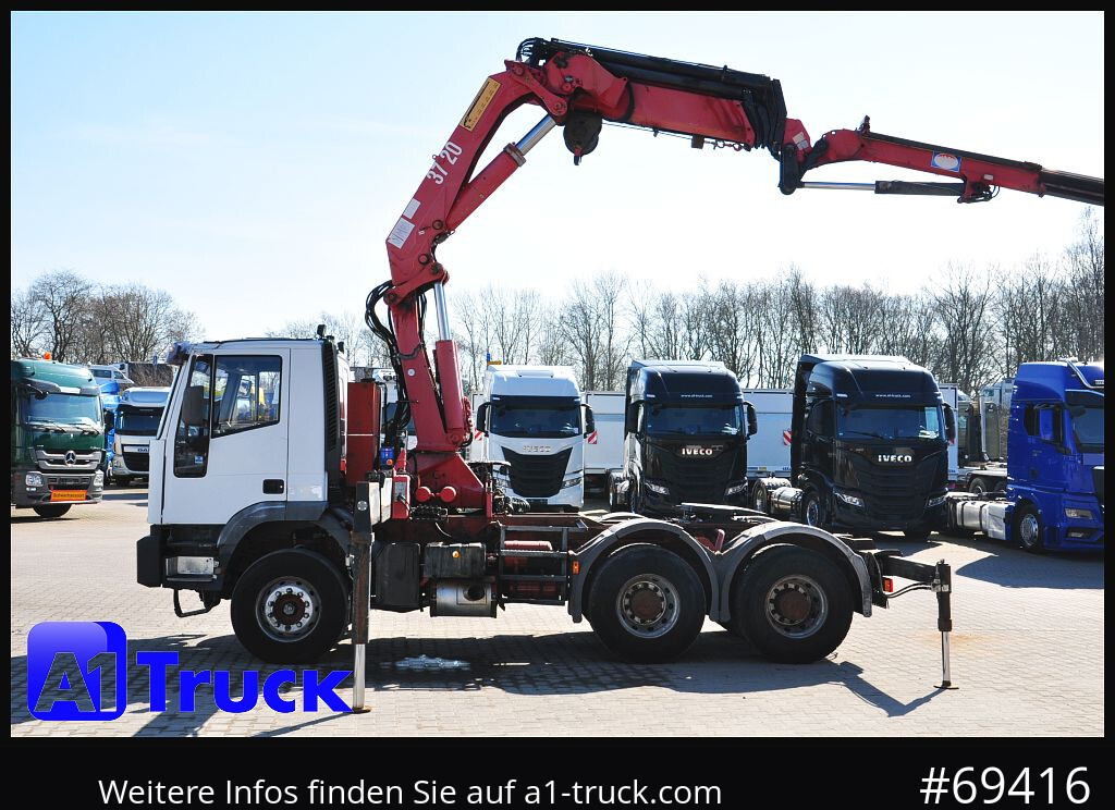 Camião grua IVECO 420 6x4, HMF3722 Jib Funk Seilwinde,