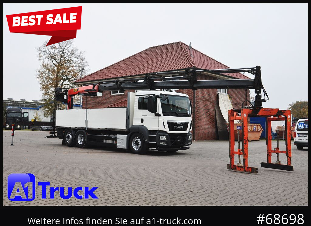 Camião grua MAN TGS 26.440,  Kran PK23.001L, 16m, Lenkachse