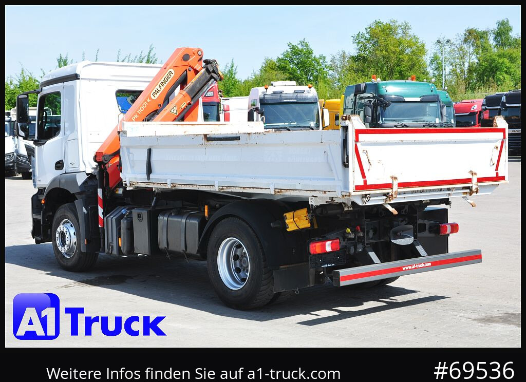 Camião grua MERCEDES-BENZ Arocs 1830, Kipper + Kran,Palfinger, Funk,