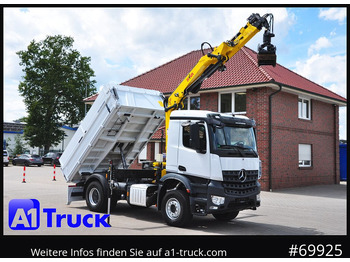 Camião grua MERCEDES-BENZ Arocs 1840, Kipper + Kran,Funk Navi,