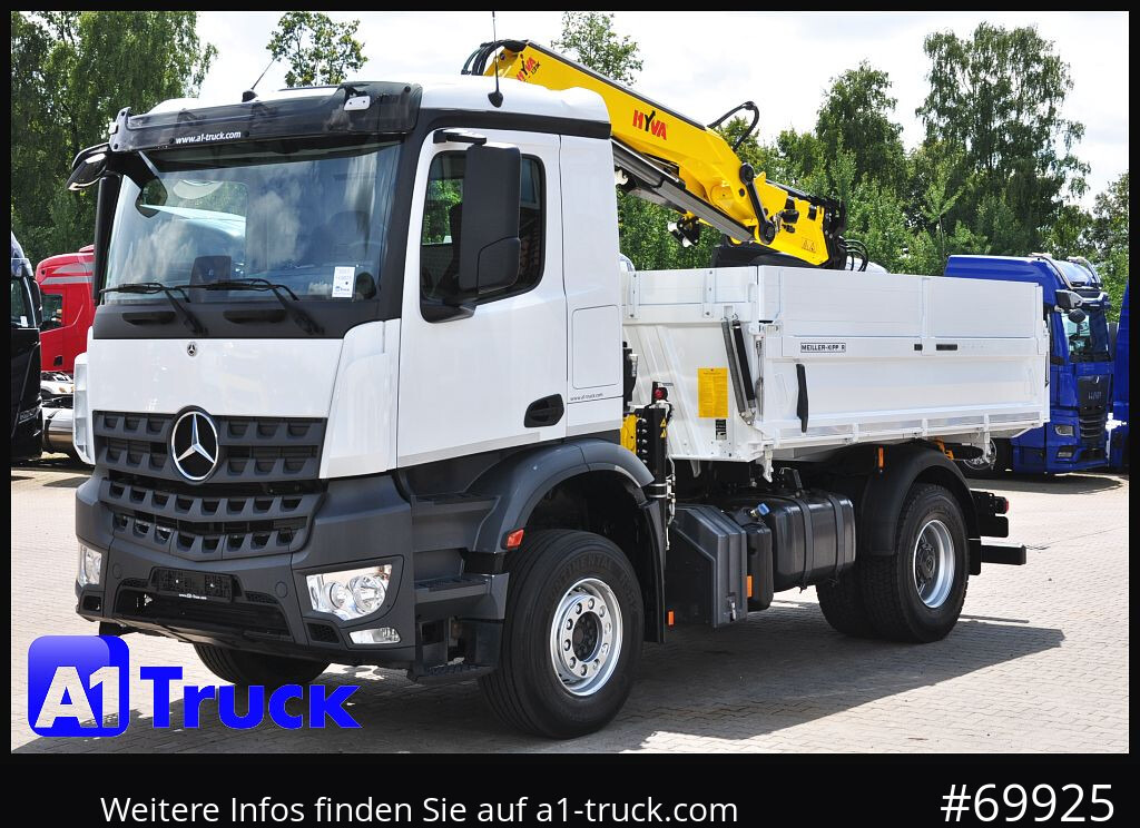 Camião grua MERCEDES-BENZ Arocs 1840, Kipper + Kran,Funk Navi,