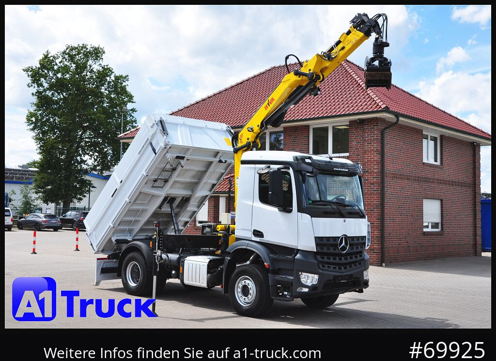 Camião grua MERCEDES-BENZ Arocs 1840, Kipper + Kran,Funk Navi,