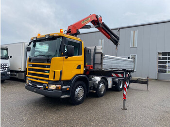 Camião grua Scania R124 420 8x4 Palfinger PK 35000 | Kipper AHK
