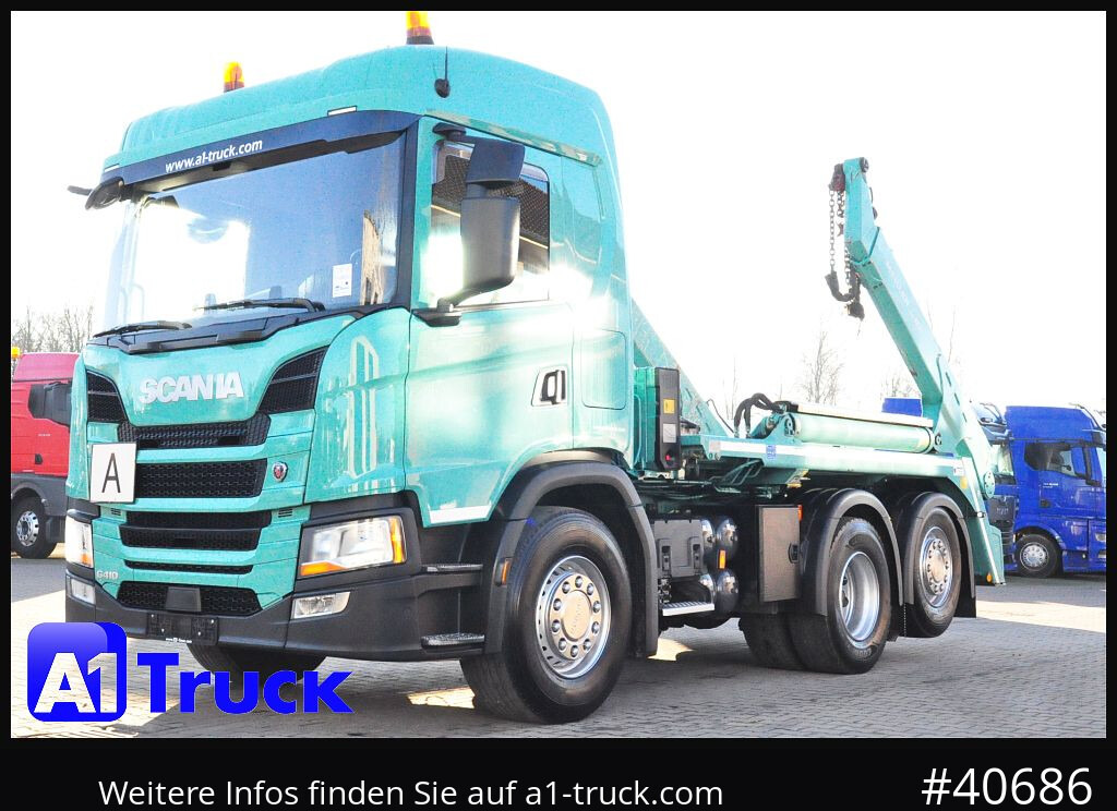 Camião multibenne SCANIA G410 Meiller AK 16 Funk Lenkachse