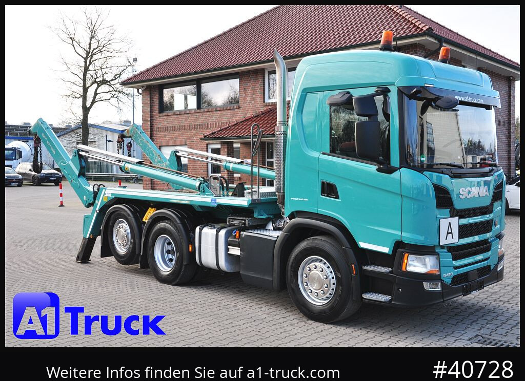 Camião multibenne SCANIA G410 Meiller AK 16 Funk Lenkachse