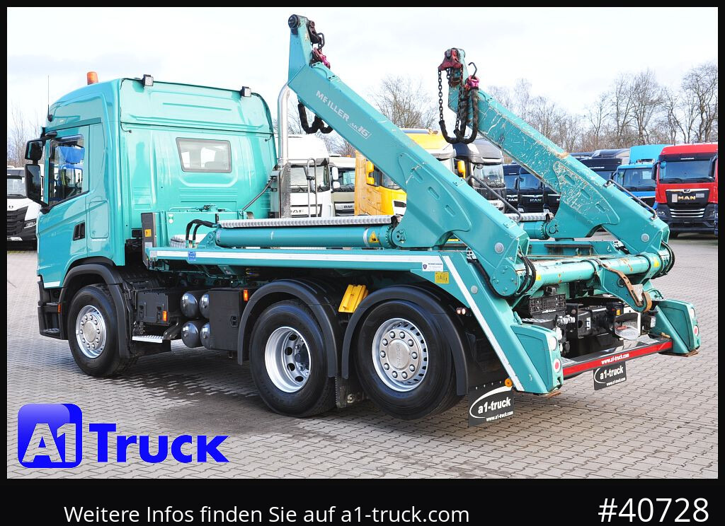 Camião multibenne SCANIA G410 Meiller AK 16 Funk Lenkachse