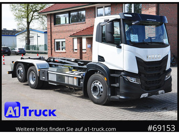 Camião polibenne IVECO X-Way AD 420 Hiab 21S59 Lenk- Liftachse,