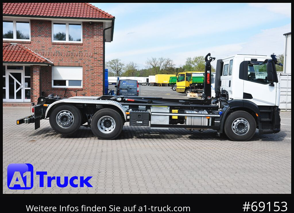 Camião polibenne IVECO X-Way AD 420 Hiab 21S59 Lenk- Liftachse,