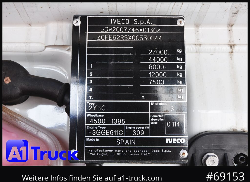 Camião polibenne IVECO X-Way AD 420 Hiab 21S59 Lenk- Liftachse,