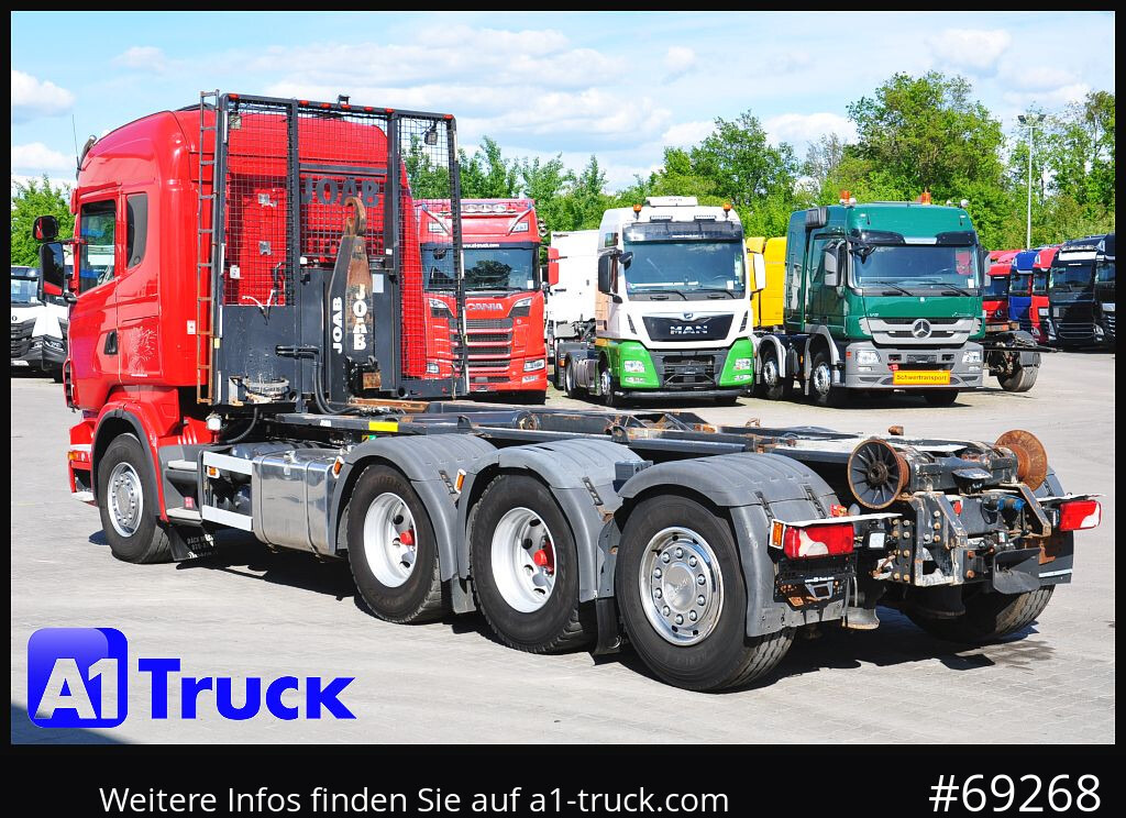 Camião polibenne SCANIA R480, Abrollkipper Joab, 8x4, Lift-Lenkachse,
