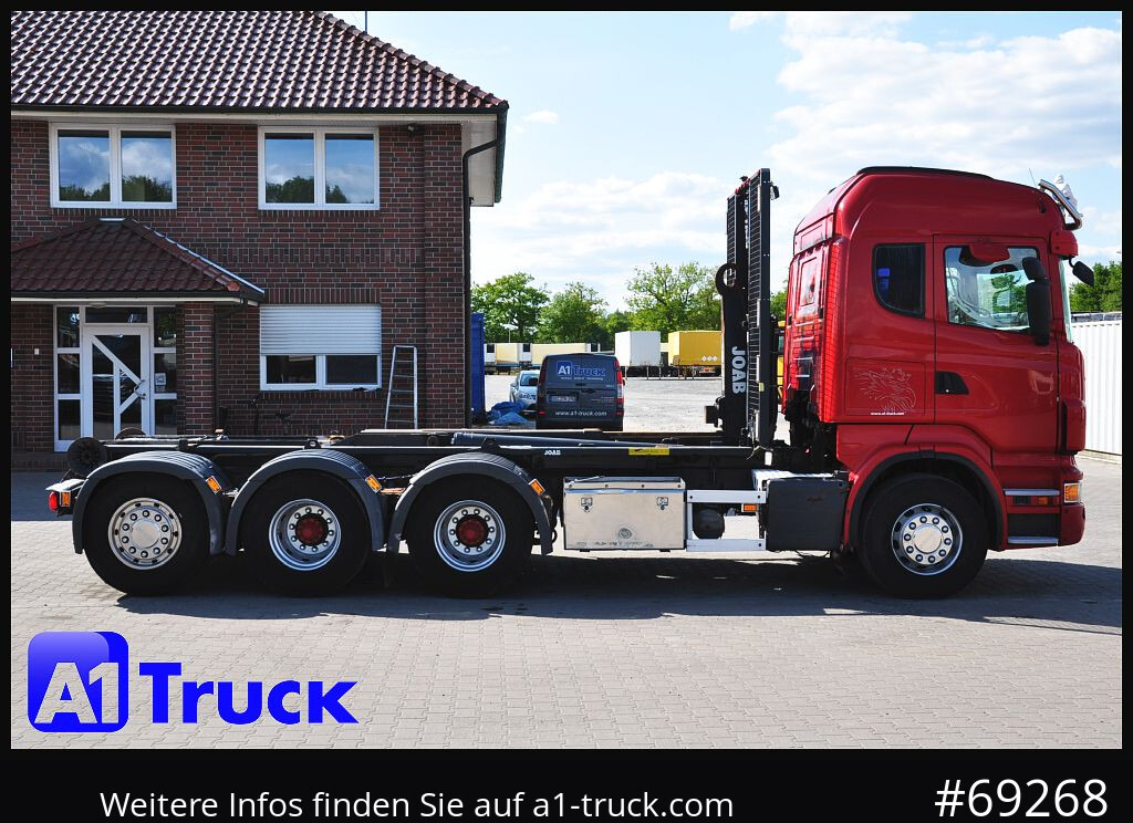 Camião polibenne SCANIA R480, Abrollkipper Joab, 8x4, Lift-Lenkachse,