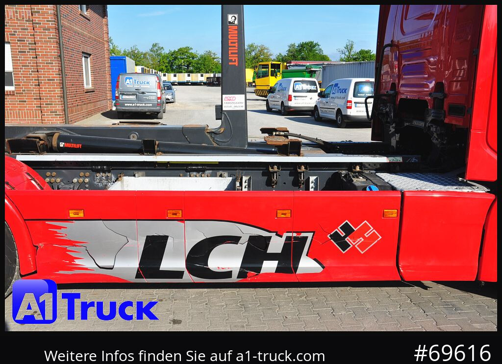 Camião polibenne SCANIA R500, Abrollkipper, HIAB, Lift-Lenkachse,