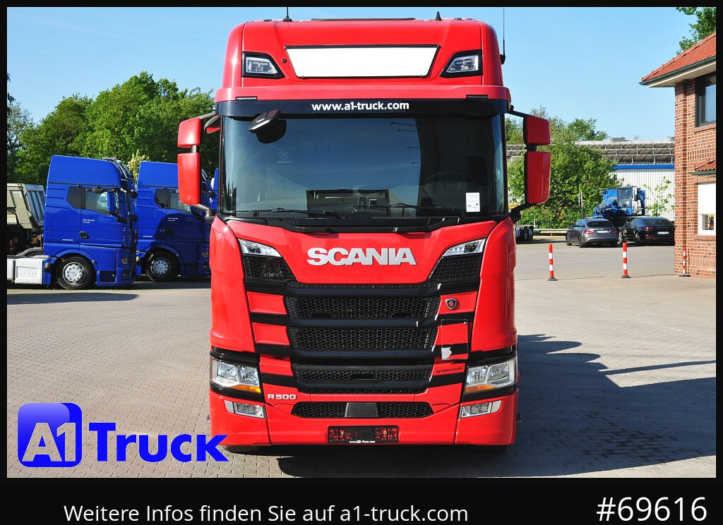 Camião polibenne SCANIA R500, Abrollkipper, HIAB, Lift-Lenkachse,