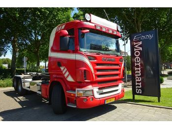 Camião polibenne Scania R480 6x2 Hakenabroller