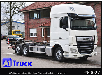 Camião transportador de contêineres/ Caixa móvel DAF XF 480 FAN Intarder LBW 2t. Lenkachse Steering