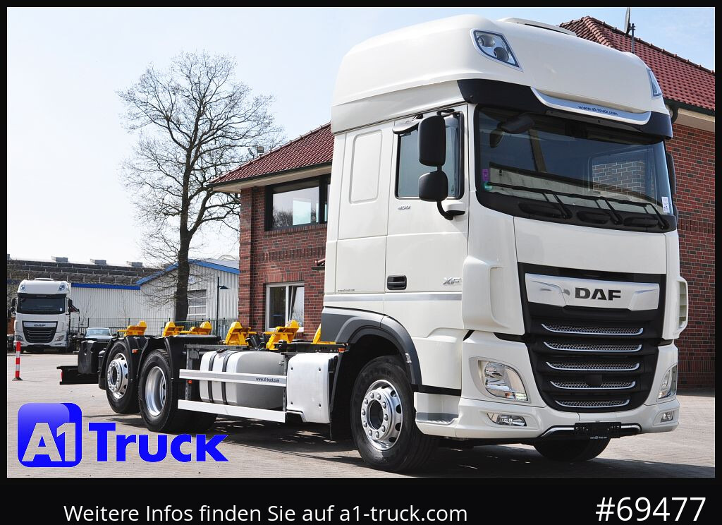 Camião transportador de contêineres/ Caixa móvel DAF XF 480 Intarder, Multiwechsler 2x AHK