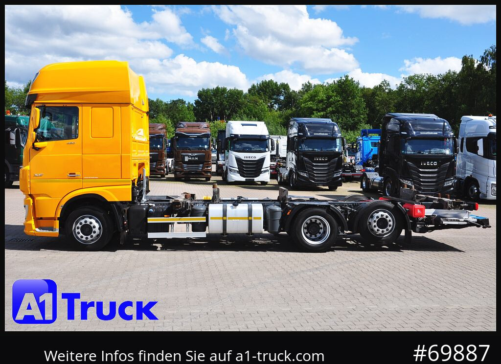 Camião transportador de contêineres/ Caixa móvel DAF XF 480, MultiBDF, 7,45, Standklima, LBW,