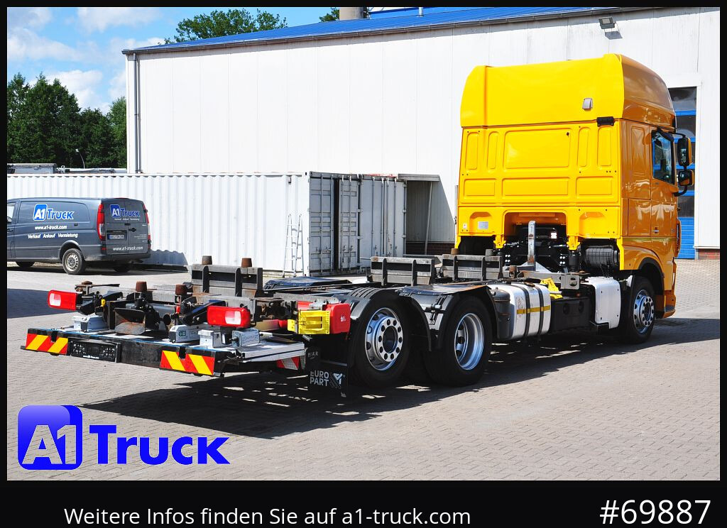 Camião transportador de contêineres/ Caixa móvel DAF XF 480, MultiBDF, 7,45, Standklima, LBW,