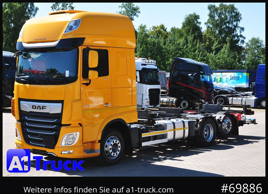 Camião transportador de contêineres/ Caixa móvel DAF XF 480, MultiBDF, 7,45, Standklima, LBW,