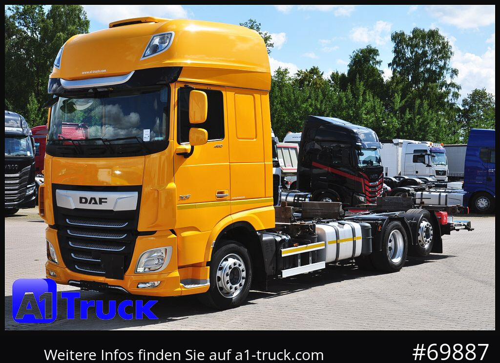 Camião transportador de contêineres/ Caixa móvel DAF XF 480, MultiBDF, 7,45, Standklima, LBW,