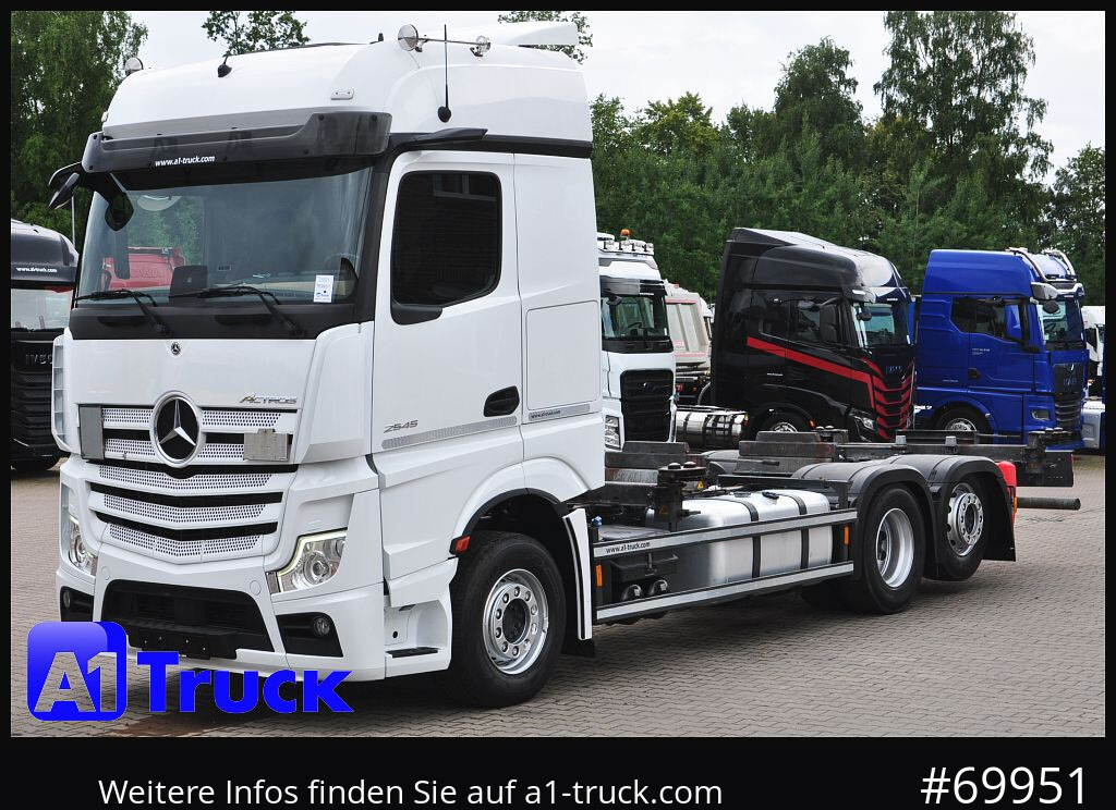 Camião transportador de contêineres/ Caixa móvel MERCEDES-BENZ 2545, Multi BDF, Wechsler, 7.45-7.82, MIDI, LIftachse