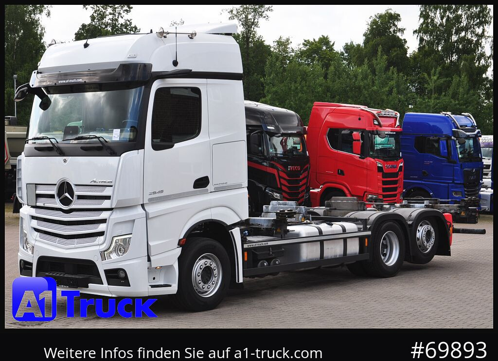 Camião transportador de contêineres/ Caixa móvel MERCEDES-BENZ 2545, Multi BDF, Wechsler, 7.45-7.82, MIDI, LIftachse