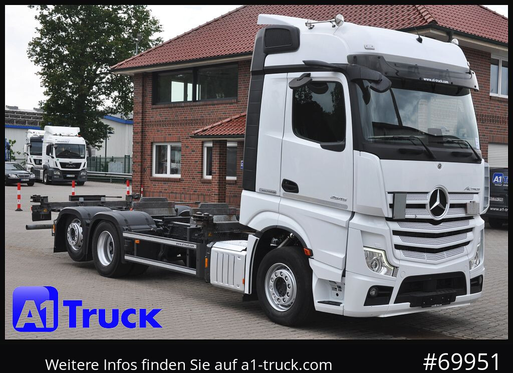 Camião transportador de contêineres/ Caixa móvel MERCEDES-BENZ 2545, Multi BDF, Wechsler, 7.45-7.82, MIDI, LIftachse