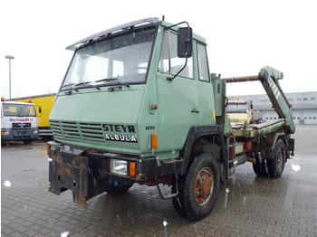 Steyr 1291 310 4x4 Absetzkipper Gigant2 blattgefedert - Camião transportador de contêineres/ Caixa móvel