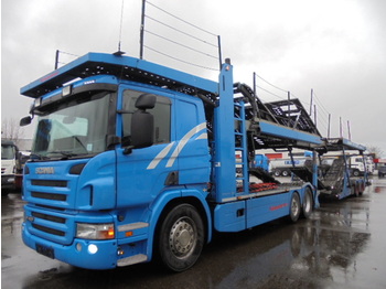 Scania P400 6X2 RETARDER - camião transporte de veículos