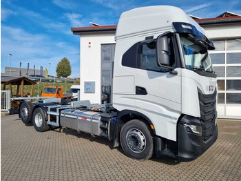 Camião transportador de contêineres/ Caixa móvel novo Iveco AS260S46 6x2 BDF-Wechsler: foto 2