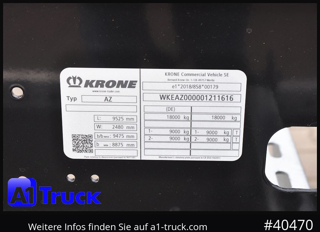 Camião KRONE AZW 18, MAXI für 1120mm + 1320mm, SOFORT NEU