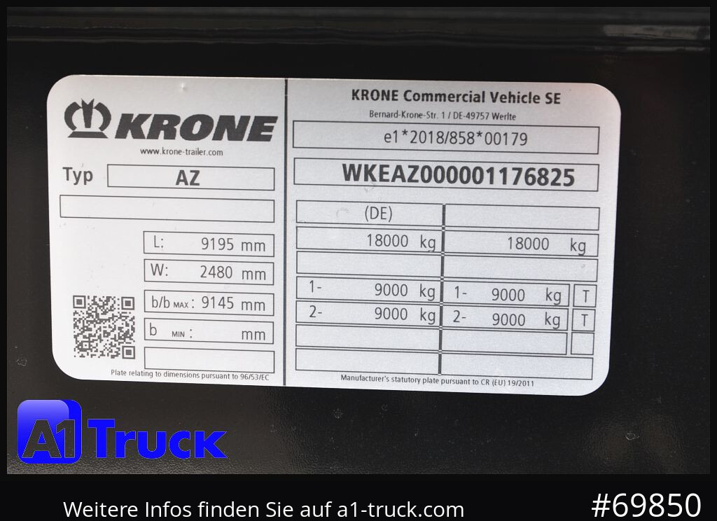 Camião KRONE Standard BDF Anhänger, NEU ohne Zulassung, sofort