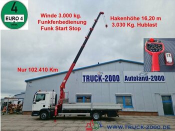 Camião grua MAN TGL12.240 Montage-Dachdecker Kran+Winde 3 Tonnen: foto 1