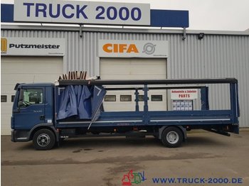 Camião de lona MAN TGL 12.250 Edscha L + R + Schiebeverdeck 1.Hand: foto 1